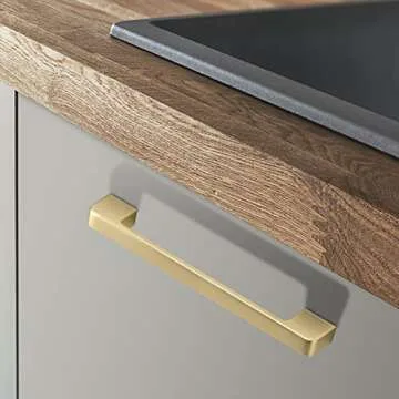 Rergy Gold Cabinet Pulls for Kitchens - 10 Pack Durability