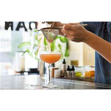 Cocktail Fine Strainer Stainless Steel Conical Mesh Strainer Professional Bar Too, Sliver