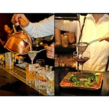 Cocktail Fine Strainer Stainless Steel Conical Mesh Strainer Professional Bar Too, Sliver