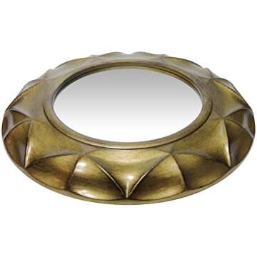 Infinity Instruments Vigil 20 Inch Antique Gold Decorative Wall Mirror