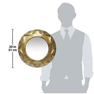 Infinity Instruments Vigil 20 Inch Antique Gold Decorative Wall Mirror