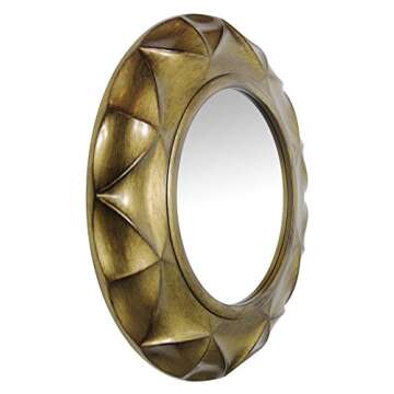 Infinity Instruments Vigil 20 Inch Antique Gold Decorative Wall Mirror