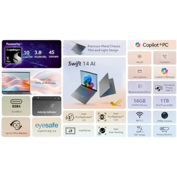 Acer Swift 14 AI Copilot+ PC with Snapdragon Power