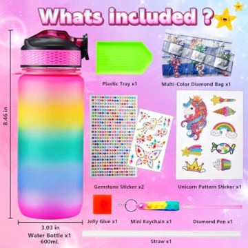 Craft Your Own Unicorn Water Bottle Kit for Kids