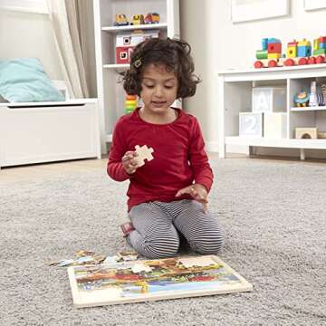 Melissa & Doug Construction Vehicles Wooden Jigsaw Puzzle With Storage Tray (48 pcs)