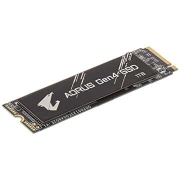 GIGABYTE AORUS NVMe Gen4 M.2 1TB PCI-Express 4.0 Interface High Performance Gaming, 3D TLC NAND, External DDR Cache Buffer, SSD (GP-AG41TB)