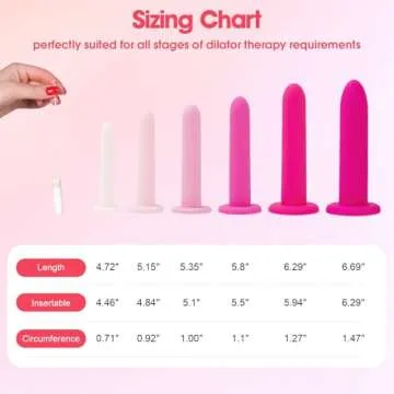 Silicone Pelvic Floor Muscle Dilator Exerciser Set - 6 Sizes for Comfort and Ease