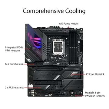ASUS ROG Strix Z790-E Gaming WiFi 6E LGA 1700(Intel 14th,13th&12th Gen) ATX gaming motherboard(PCIe 5.0, DDR5,18+1 power stages,2.5 Gb LAN,Thunderbolt 4,5xM.2, 1xPCIe 5.0 M.2,Front panel USB 3.2 port)