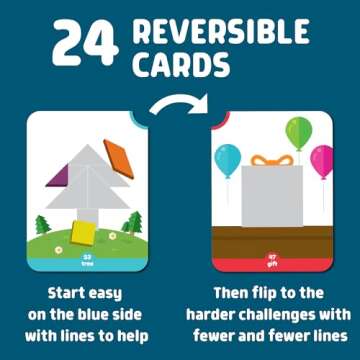 Chuckle & Roar - Shape Makers - Tangram Puzzle for Kids 3 and up - Magnetic Foam Blocks with Tray - ...