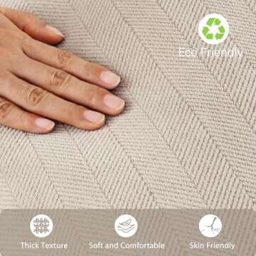 ZWJD Beige Pillow Covers 24x24 Set of 2 Chenille Throw Pillow Covers with Elegant Design Soft and Luxurious Decorative Throw Pillows for Couch, Bed, and Home Decor