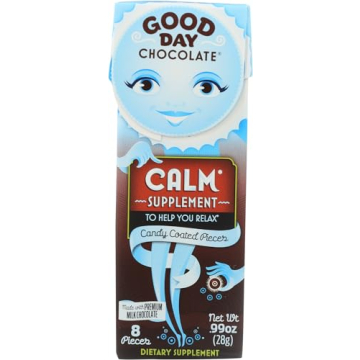 Good Day Chocolate Calm Supplement 8ct for Stress Relief and Relaxation