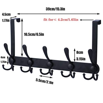 Encozy Over The Door Hooks - Heavy Duty Coat Rack Solution