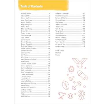 Amazing People: Athletes Activity Book for Children, Inspiring Athletes Children's Workbook With Flash Cards, Puzzles, Games, Motivational Poster, and Stickers, Activity Books for Grade 1 +