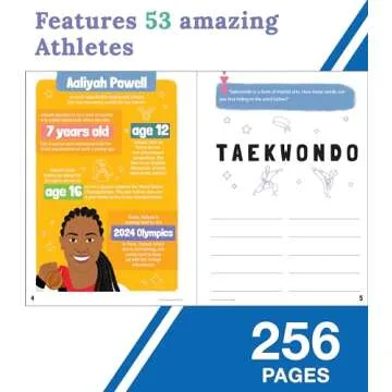 Amazing People: Athletes Activity Book for Children, Inspiring Athletes Children's Workbook With Flash Cards, Puzzles, Games, Motivational Poster, and Stickers, Activity Books for Grade 1 +