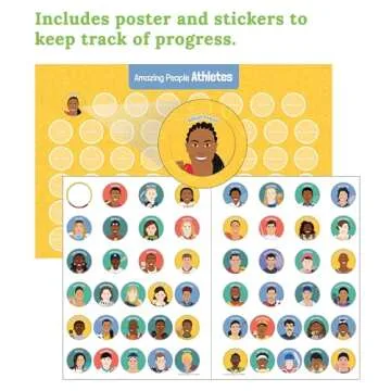Amazing People: Athletes Activity Book for Children, Inspiring Athletes Children's Workbook With Flash Cards, Puzzles, Games, Motivational Poster, and Stickers, Activity Books for Grade 1 +