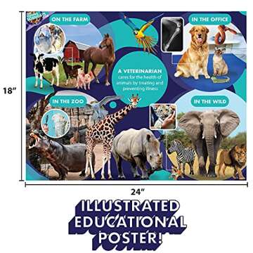 The Young Scientists Club Future Veterinarian Career Kit, 10+ Activities, Includes Interactive Learning Guide, Foam Dog, & Secret Message Viewers, Animal Science Kits for Kids, Gifts, STEM Learning