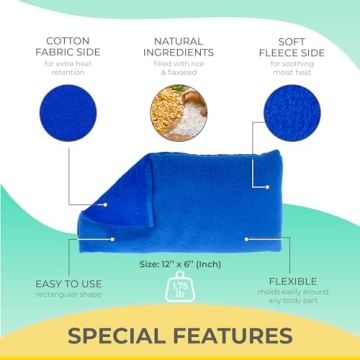 Microwavable Heating Pad for Pain Relief and Wellness