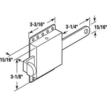 Prime-Line GD 52118 Inside Deadlock – Heavy Duty Galvanized Steel Housing, Fits Most Garage Doors,...