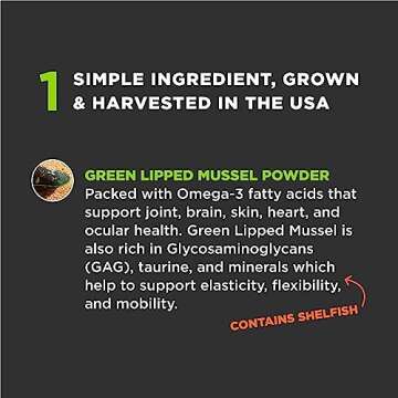 Super Snouts Joint Power – 5.29oz Powder – Joint Supplement for Dogs and Cats with 100% Green Lipped Mussel Helps Ease Discomfort & Stiffness– Made in The USA