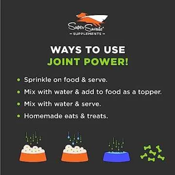 Super Snouts Joint Power – 5.29oz Powder – Joint Supplement for Dogs and Cats with 100% Green Lipped Mussel Helps Ease Discomfort & Stiffness– Made in The USA