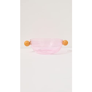 Maison Balzac Dot Dot Bowl in Pink and Opaque Yellow
