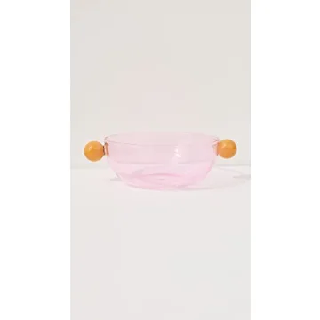 Maison Balzac Dot Dot Bowl in Pink and Opaque Yellow