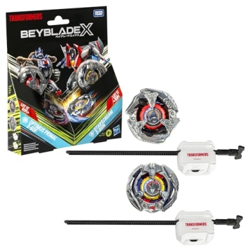 Beyblade X Transformers Collab Optimus Primal 3-60F vs. Starscream 3-80N Multipack Set with 2 Tops &...