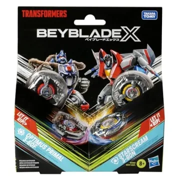 Beyblade X Transformers Optimus vs Starscream Set for Kids