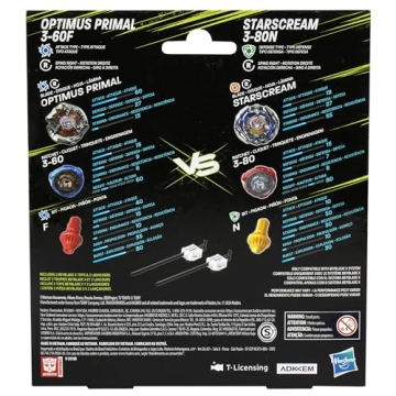 Beyblade X Transformers Optimus vs Starscream Set for Kids