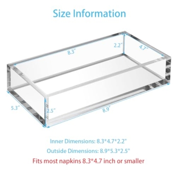 HIIMIEI Acrylic Napkin Holder - Stylish and Durable