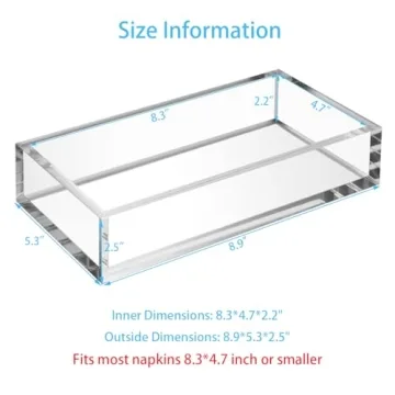HIIMIEI Acrylic Napkin Holder - Stylish and Durable