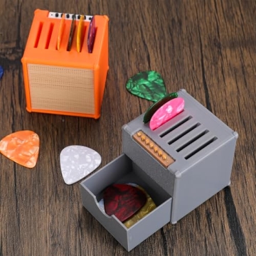 HETOETF Guitar Picks Holder Box Styled Like an Amp