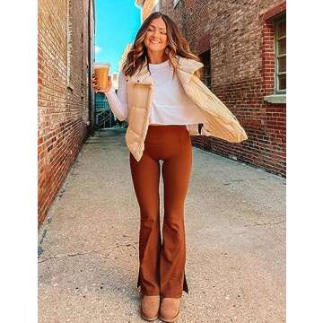 Himosyber Womens Puffer Vest Sleeveless Casual Loose Winter Warm Lightweight Stand Collar Down Jacket Coats (Khaki-M)