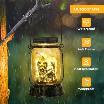 Yorkie Solar Lantern Perfect Gift for Dog Lovers