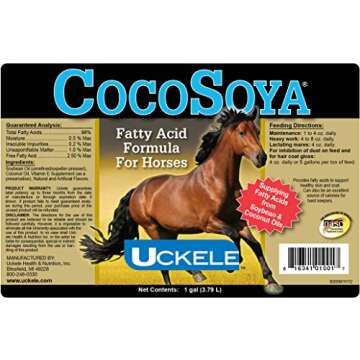 Uckele CocoSoya Oil Horse Supplement - Omega Fatty Acid Supplement for Horses - Equine Vitamin & Min...