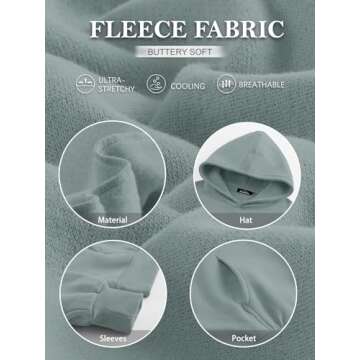 Trendy Queen Womens Oversized Hoodies Fleece Sweatshirts Long Sleeve Sweaters Pullover Fall Outfits Winter Clothes Light Green S