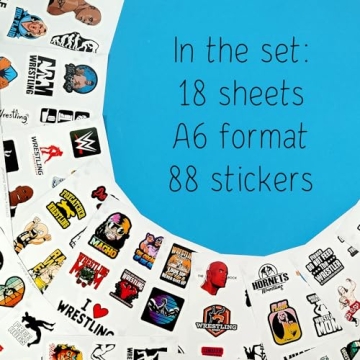 100Pcs High-Quality Wrestling Stickers for Parties and Gifts