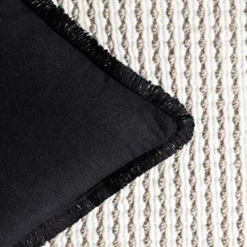 Foindtower Set of 2 Boho Fringe Pillow Covers - 26x26