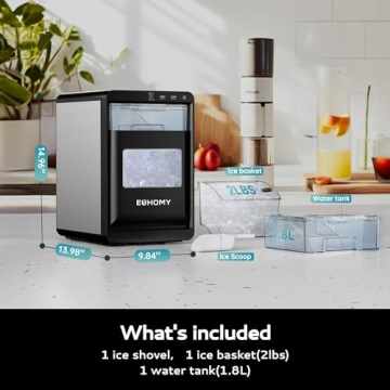 EUHOMY Nugget Ice Maker for Kitchen & Office