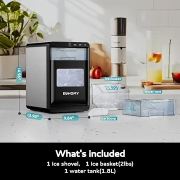 EUHOMY Nugget Ice Maker for Kitchen & Office