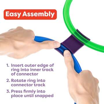 Hopscotch Ring Game - 10 Colorful Rings for Family Fun