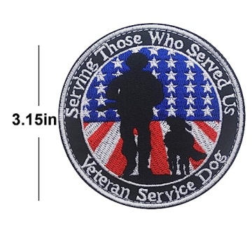 K9 Tactical Veterans Service Dog Patches - 2 Pack