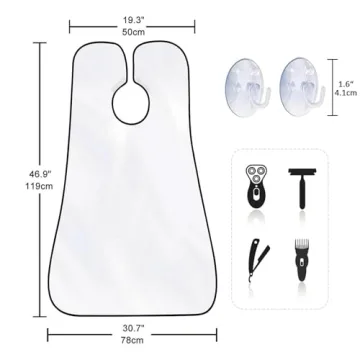 Beard Bib Apron for Men, Grooming Hair Catcher