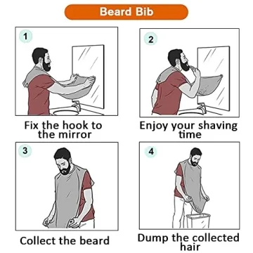 Beard Bib Apron for Men, Grooming Hair Catcher