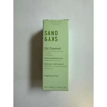 Sand & Sky Oil Control Clearing Moisturizer - Daily Lightweight Face Gel for Oily Acne Prone Skin | Hydrates, Soothes Redness, Reduces Pores | Salicylic Acid, Aloe Vera, Vitamin C, E