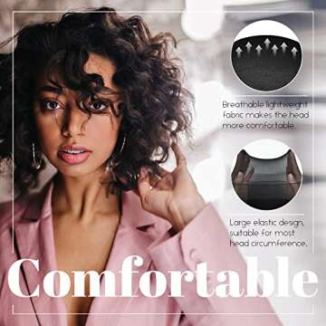 MYKURS Black Wig Caps for Women, Nylon Hair Caps for Wig, 24 Pieces