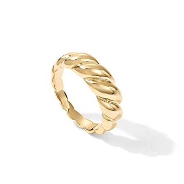 PAVOI Croissant Ring - Trendy Gold Plated Jewelry
