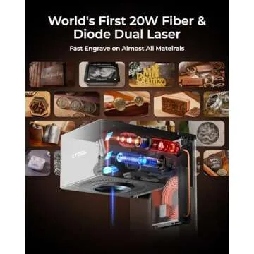 Fast 20W Dual Laser Engraver for All Materials