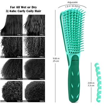 BESTOOL Detangling Brush for Curly Hair, Pain-Free Use