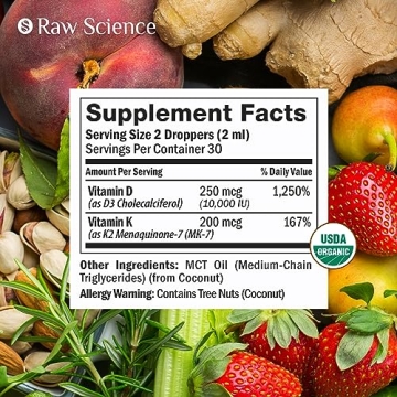 Liquid Vitamin D3 K2 10000 IU & 200 mcg Maximum Absorption